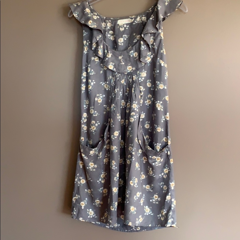 Pins and Needles Floral Gray and Yellow Dress